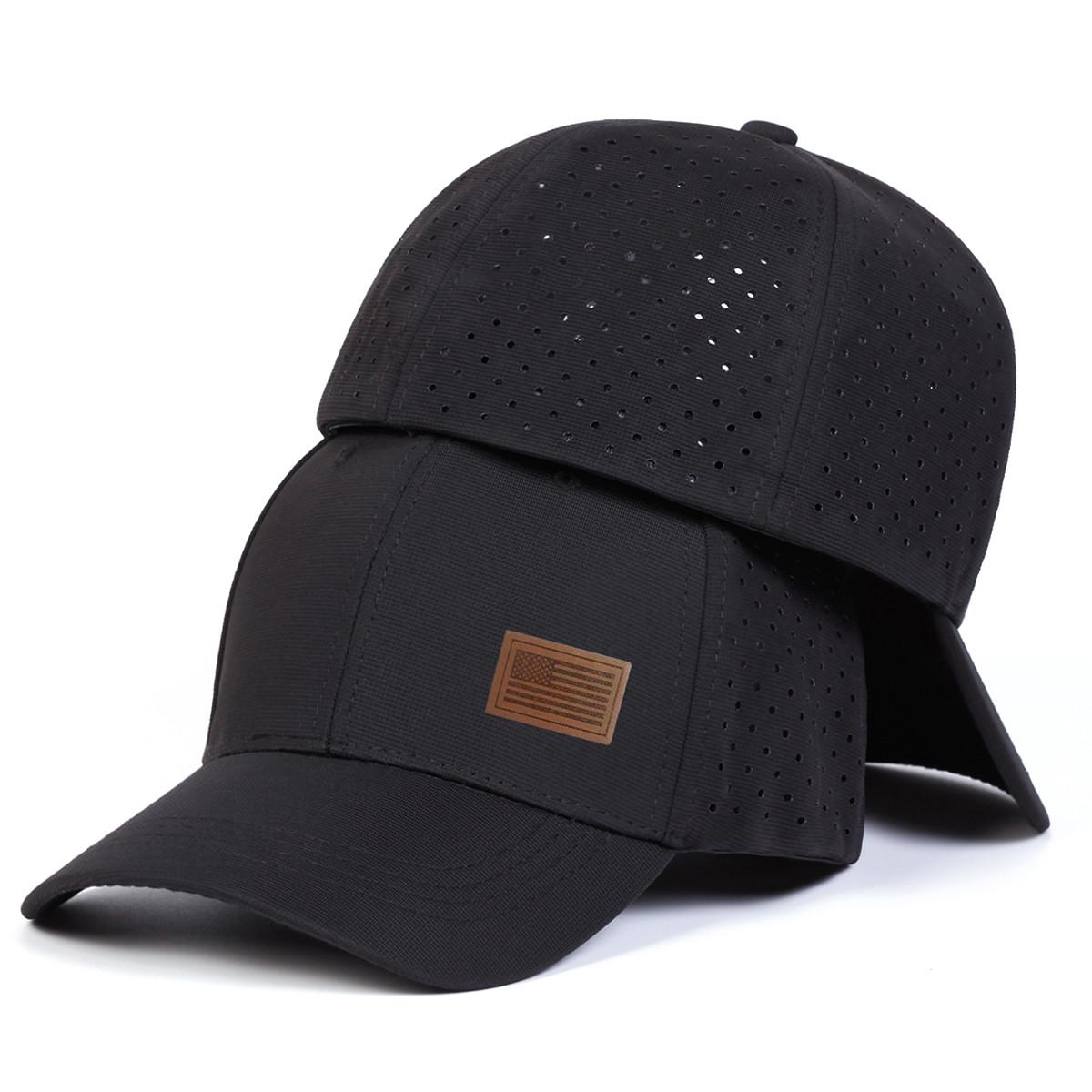 

Unisex American Flag Leather Label Baseball Net Caps Spring And Summer Outdoor Casual Hats Sunscreen Hat Sports Cap