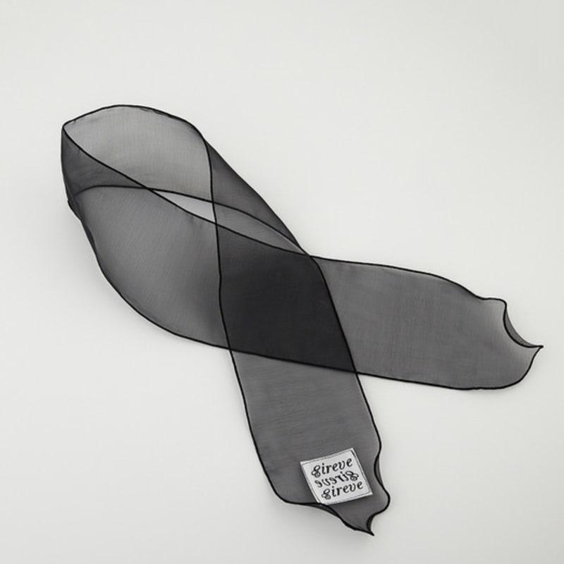 Eireve ORGANZA DURCHSICHTIGER SCHAL_SCHWARZ