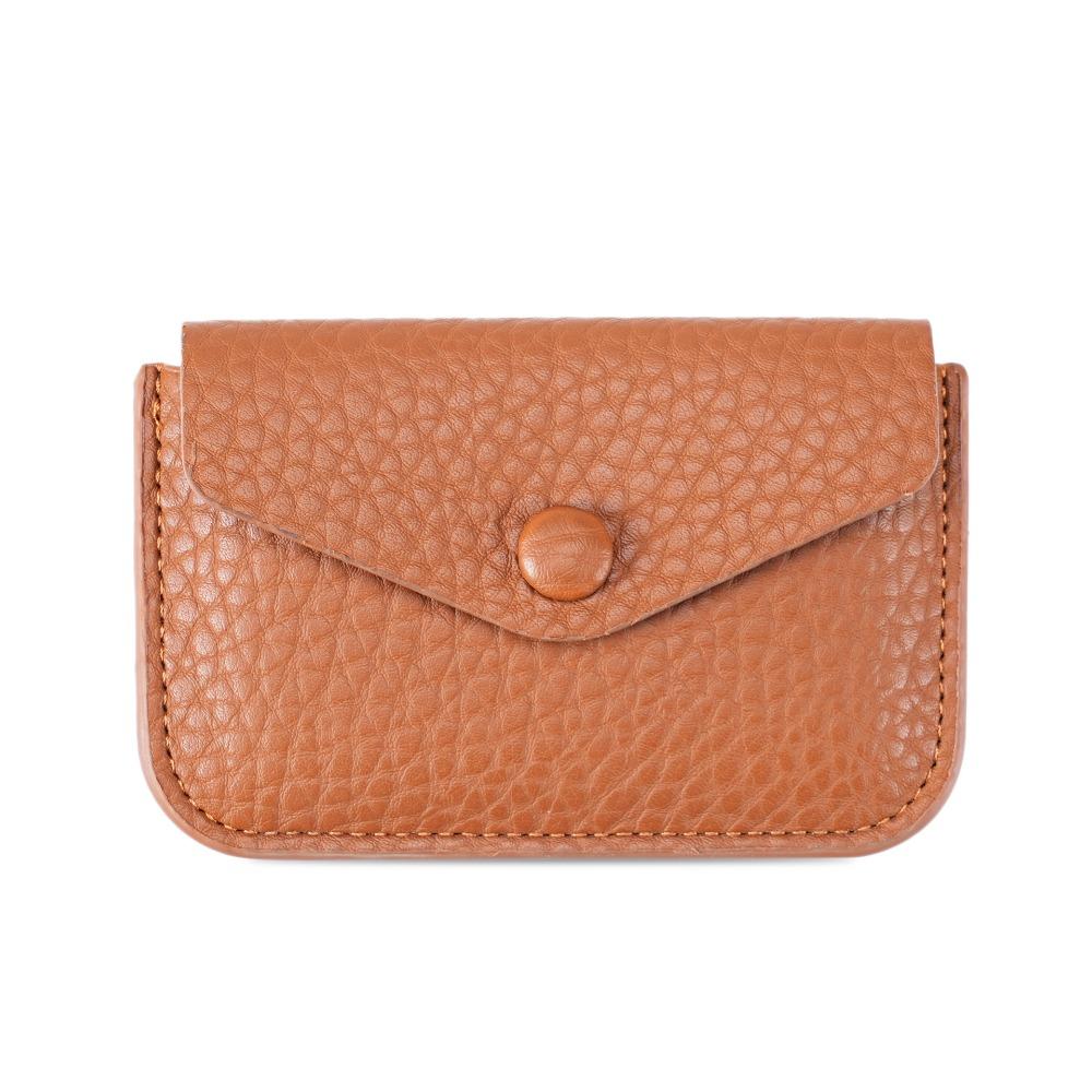 

Korean Style Short Clutch Bag PU Leather Envelope Change Bag Simple Lichee Pattern Wallets Female коричневый