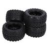 4PCS Rubber Tires with M4 Lock Nuts 12mm Hex Hub 7 Spoke Rim Wheel Tire for 110 RC Off Road Truck