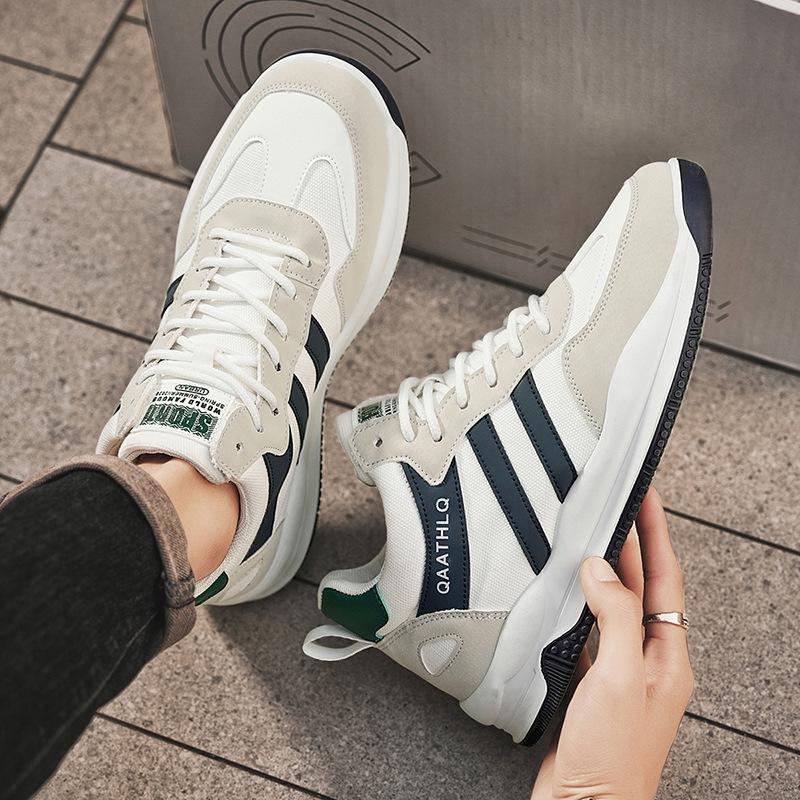 Designer Retro Men's Casual Sneakers 2025 New Spring Autumn Platform Shoes Fashion Mesh Lace-up Vulcanized Shoes Tenis De Hombre