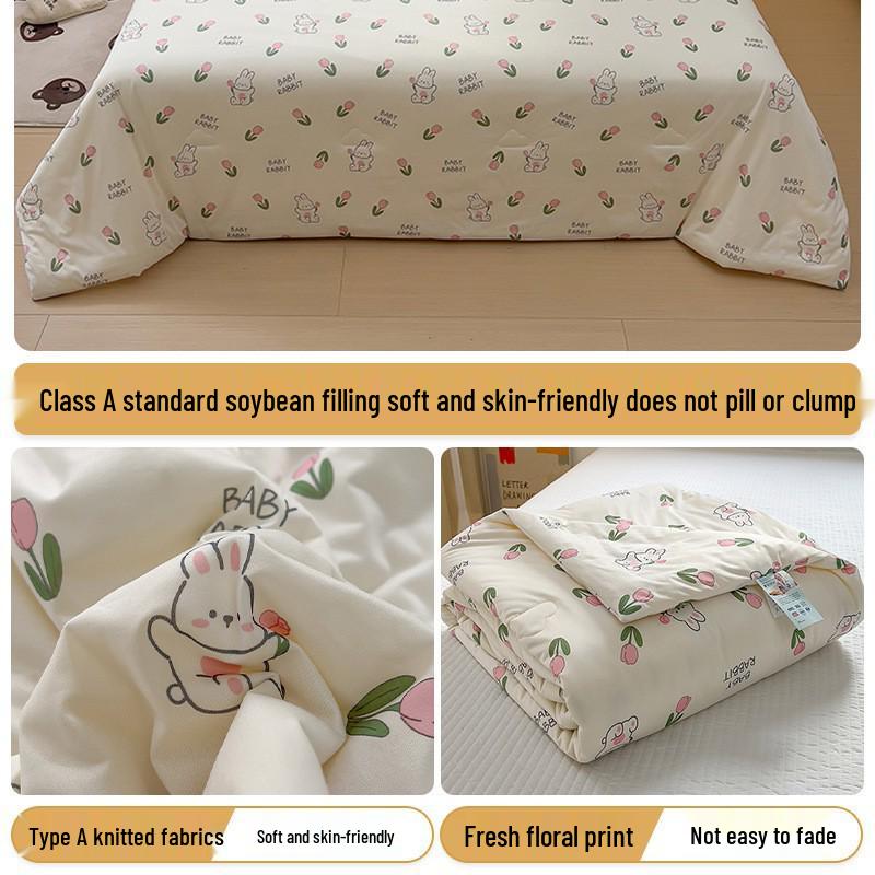 Leichte Baumwoll-Kinderbettdecke - Maschinenwaschbare Sommerdecke