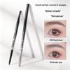 Black Gradient Double-Ended Rotating Eyebrow Pencil with Brush, Waterproof & Smudge-Proof, Beginner-Friendly Makeup.