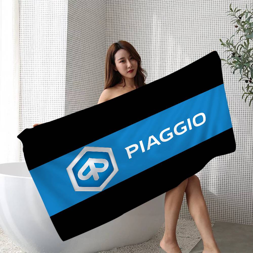 P-Piaggio Logo Bath Towel Microfiber Soft Water Absorbing Breathable For Girl Kids Decorative Cartoon Beach Towel