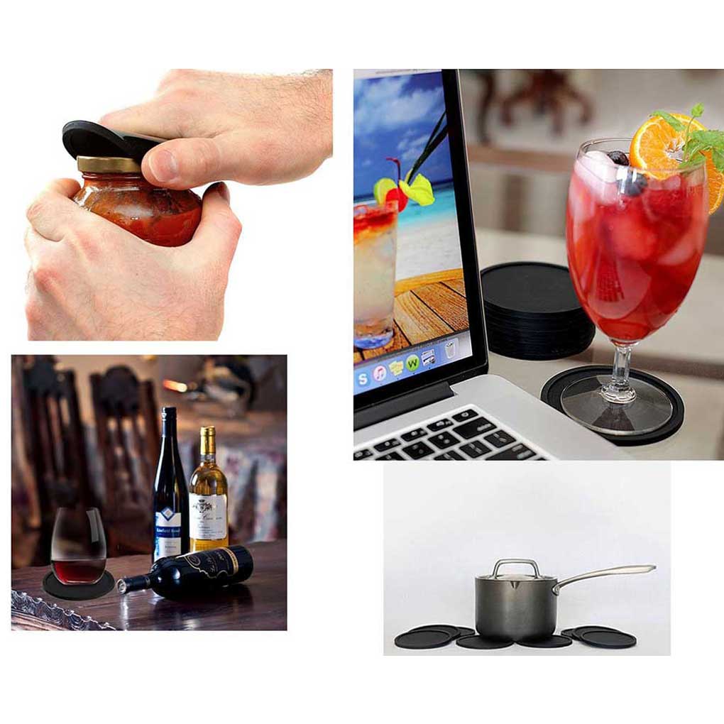 Cup Coaster Anti-scalding Silicone Round Heat Insulation Mat Tableware Counter Pad Coffee Cups Placemat Kitchen Supplies