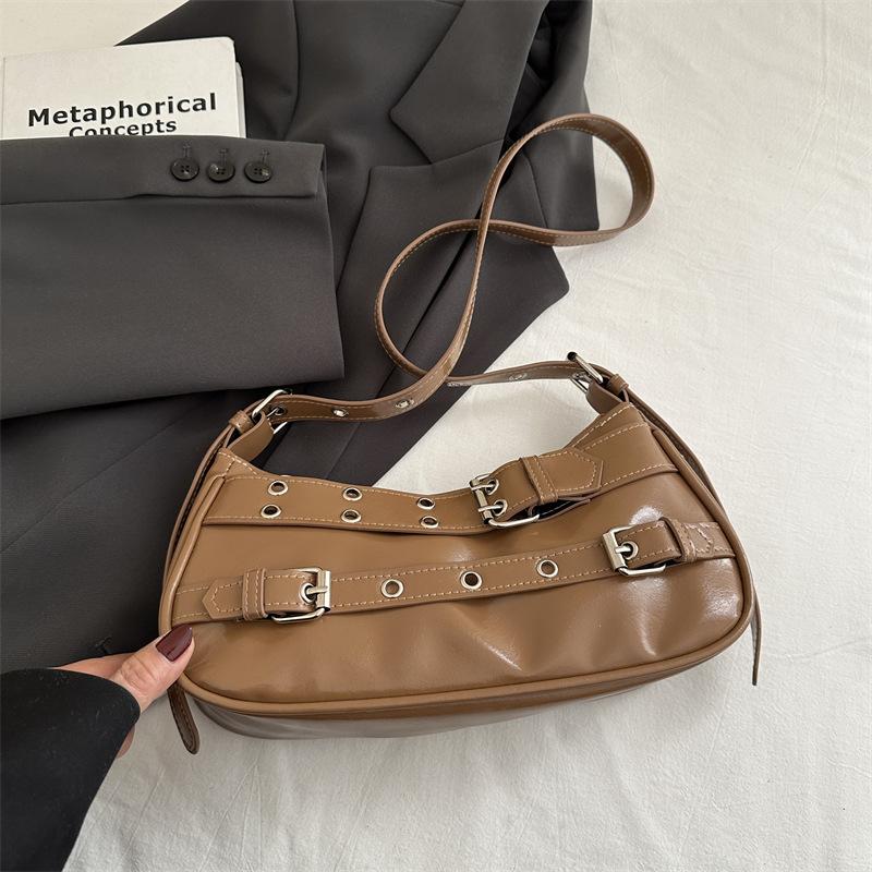 

Women s bag 2025 trendy spring shoulder bag versatile new fashion trendy women s underarm bag feeling niche women s bag хакі
