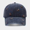 Berretto da Baseball Unisex con Ampio Visiera Morbido per Esterno Ricamato Decorato Cappellino a Becco d'Anatra con Cane Piccolo Retrò Street Cappellino a Becco d'Anatra
