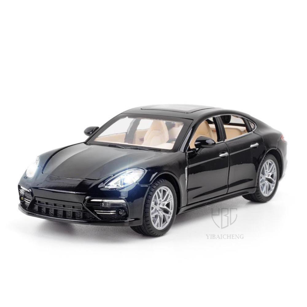 

1/24 Panamera, имитация модели автомобиля, игрушки, металлические модели автомобилей из литого под давлением сплава с функцией отступа, игрушки со светом и
