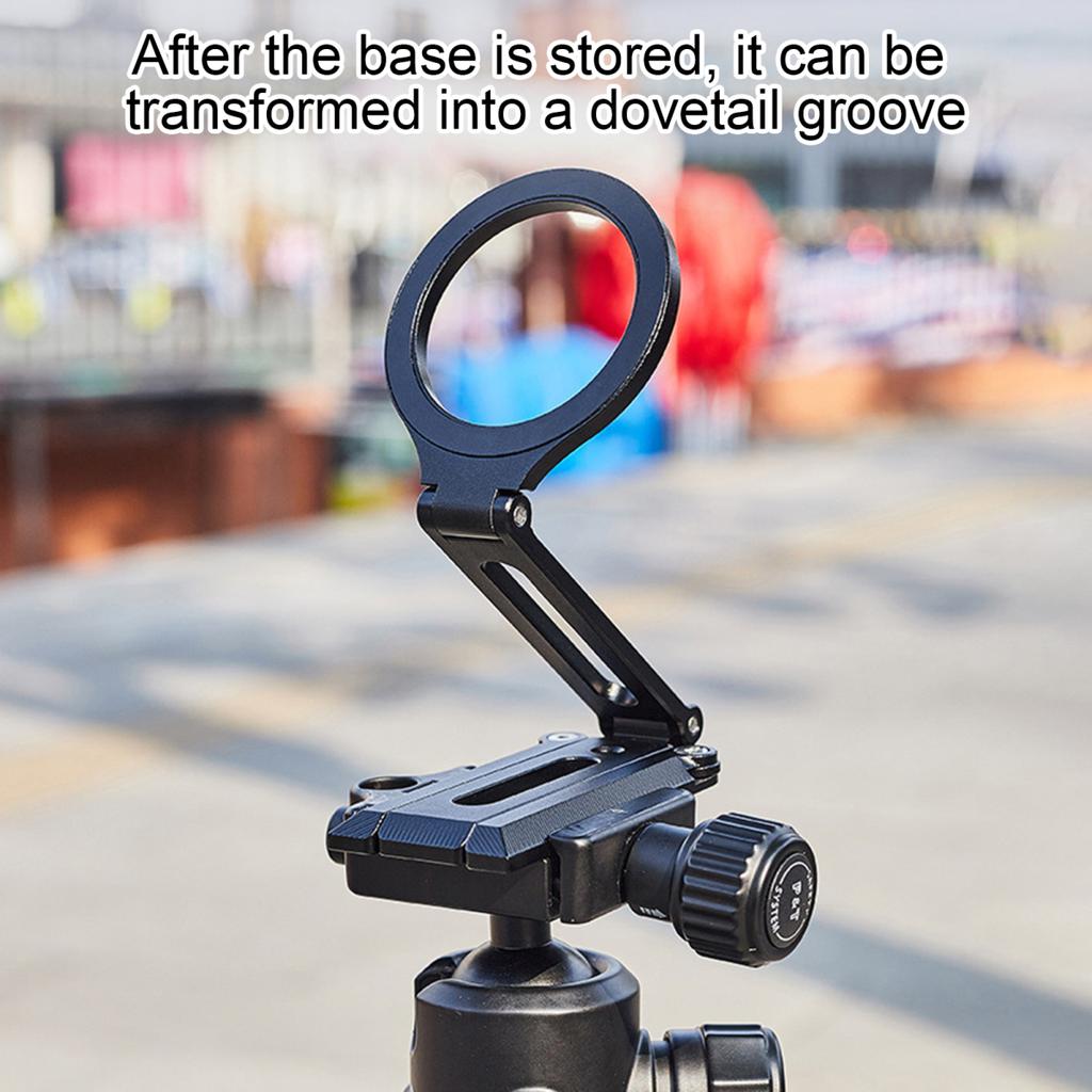 Magnetic Phone Stand Aluminum Alloy Desk Holder for Cell Phone Video Recording Travel Portable Foldable Tripod Adjustable Angle Phone Mount