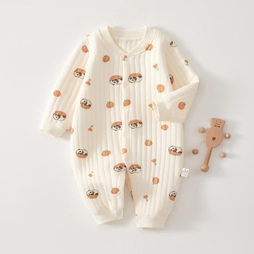 Quilted Baby Jumpsuit: Warm Winter Romper & Thicken Air Cotton Pajamas