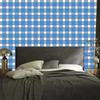 Blue and Azure Checkered Wallpaper for Living Room and Bedroom 50x1000