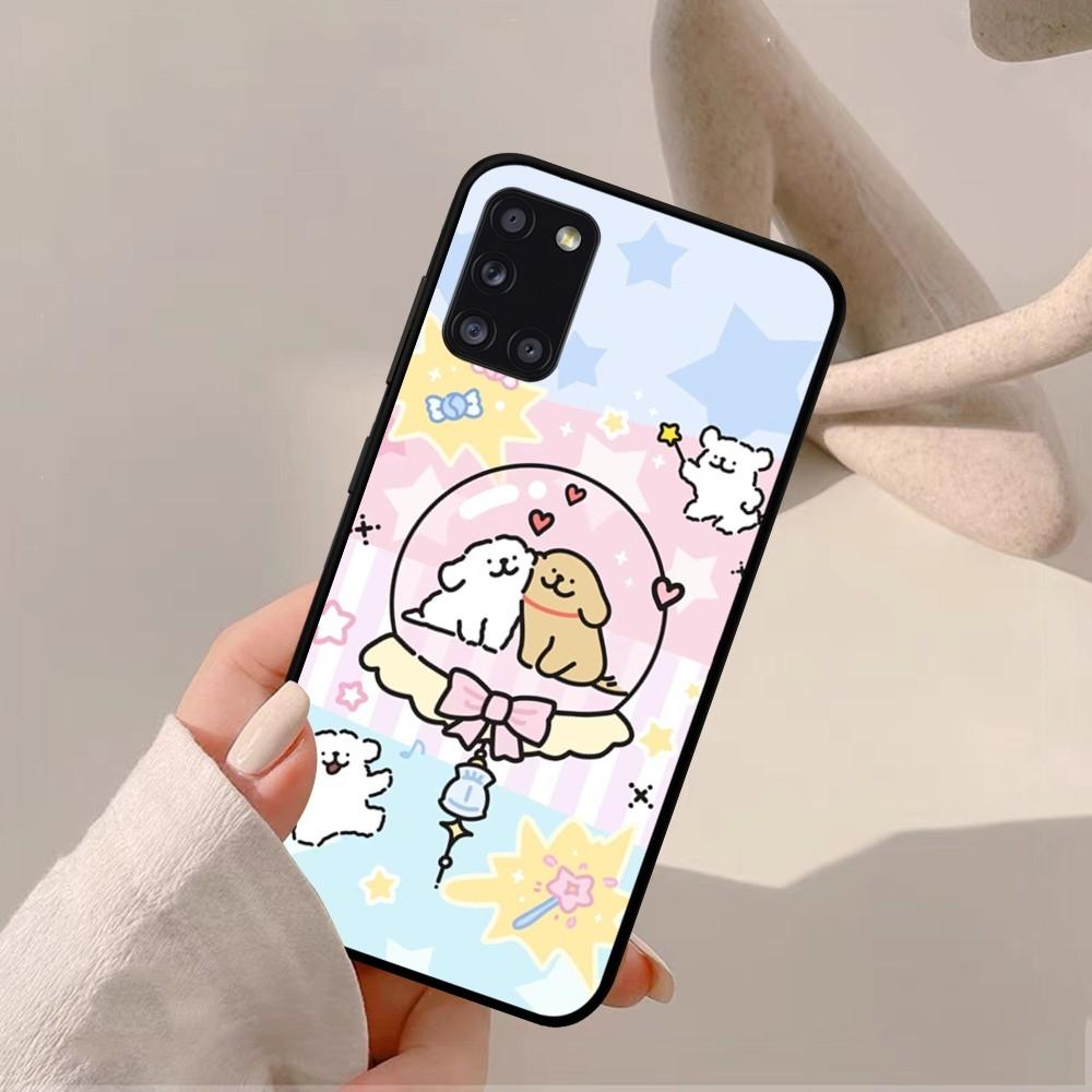 Cartoon Cute Hug Heart Dog Phone Case For Samsung A 10 11 12 13 20 21 22 30 31 32 40 51 52 53 70 71 72 73 91 13 Shell