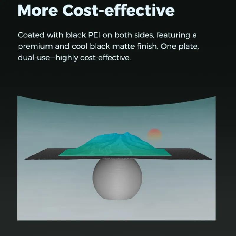 Creality Hi Epoxy Resin Build Plate High Strength Wear Resistance Flatness Hi Double Sided Black Textured PEI Printing Platform