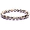 New European & American Style Cross Bracelet, 8MM Natural Stone Beaded Fashion Accessory