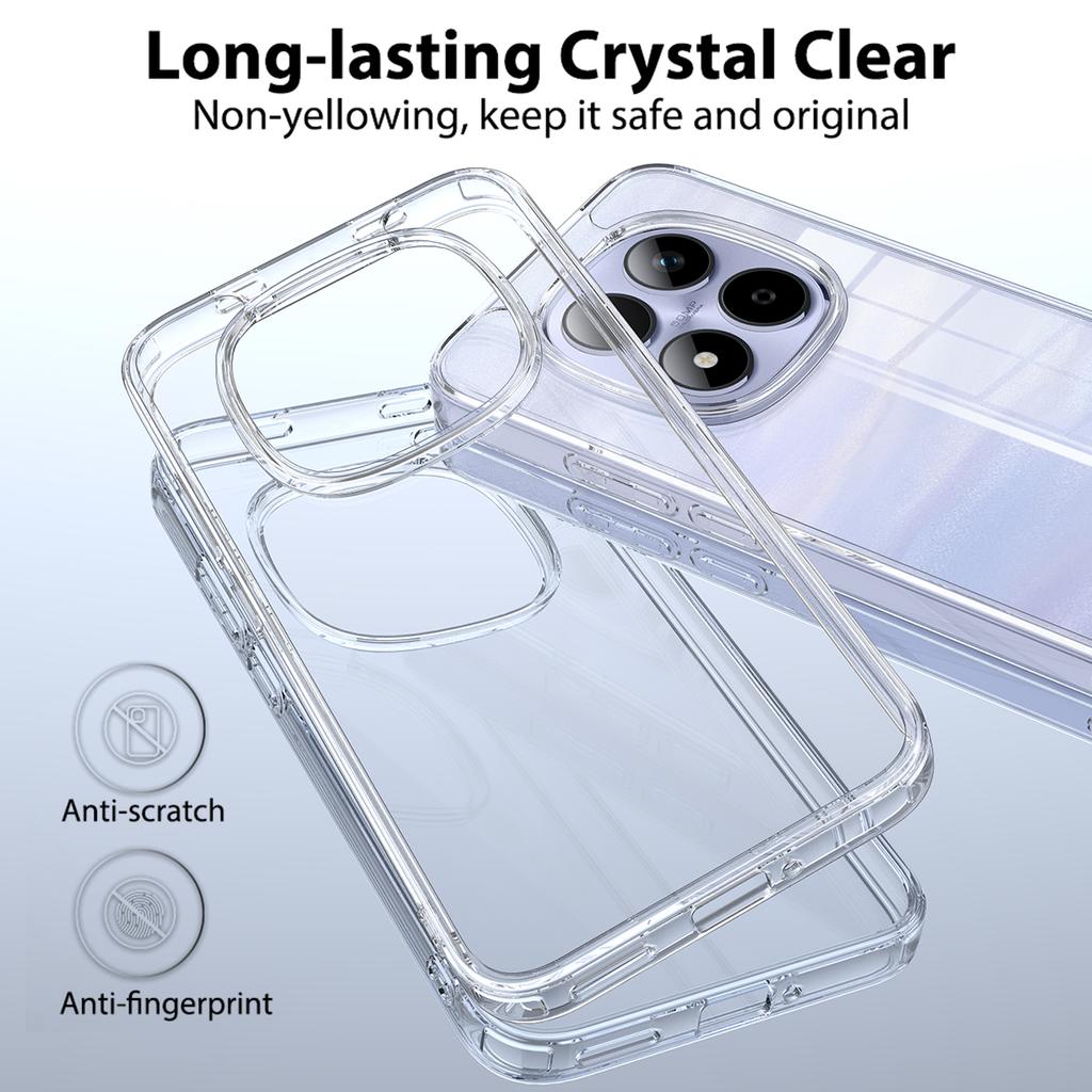 For Xiaomi Poco M8 Pro 5G/Redmi Note 15 Pro+ 5G (Global) Clear Phone Case TPU+Acrylic Shockproof Phone Back Cover