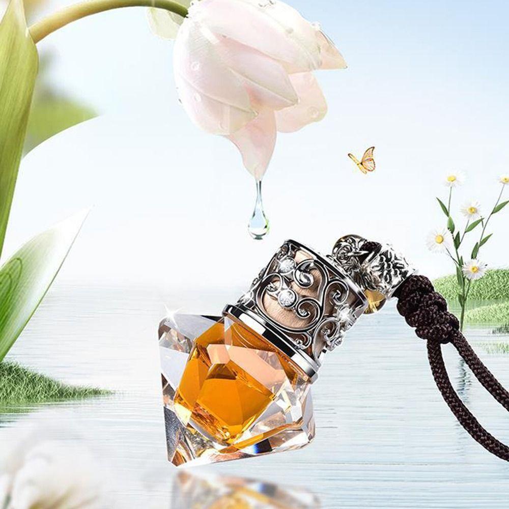 Hanging String Car Essential Oil Diffuser Bottle Empty Glass Diffuser Bottles  Home Decoration