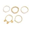 Multi Layer Round Bead Bracelet Bohemian Style Hand Chain Elastic Beaded Bracelet  for Women