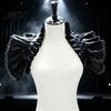 Mode Halsdekor Vintage Viktorianisches Rüschen Schulterumhang Schal, Gotischer Falscher Kragen Schulterwickel Verstellbares Band Krawatte Capelet mit für Cosplay Kostüm