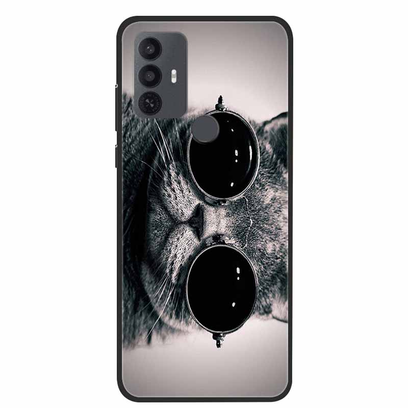 For TCL 30 SE Case Luxury Soft Silicone Protective Animals Phone Cover for TCL 305 306 Case 30SE TPU Funda for TCL30SE Cartoon