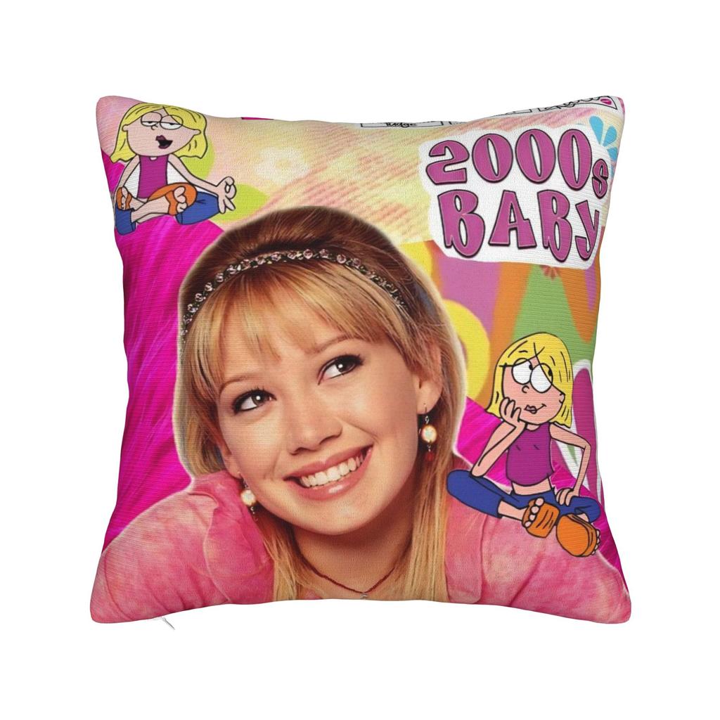Lizzies Cartoon McGuires Square Pillow Case Cushion Cover Custom Zippered Decorative Pillowcase for Car 45x45cm