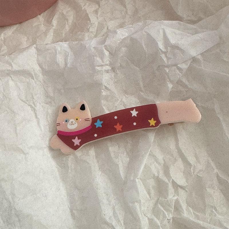 3PCS Cute long cat duckbill hair clip sweet girl heart bangs clip new Japanese and Korean cartoon headwear hair accessories for women