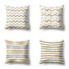 Polyester Pillow Case Decoration Home Gilt Printing Pillow Case Waist Cushion Cover Car Cushion Head Cushion Cover