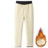 Men's Fleece-Lined Trousers with Thickened Cotton Lining Winter Thermal Outerwear Casual Trousers with Cuffed Legs Men's Sports Trousers