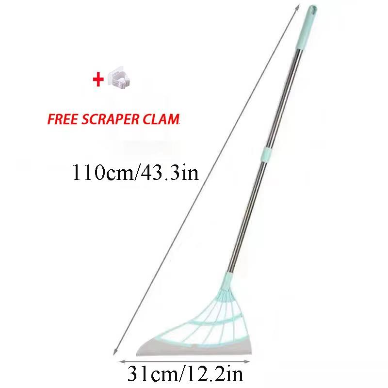Silicone Broom Wiper Squeegee Long Handle Window Washing Mop Household Floor Glass Magic Scraper Hand-push Mirror Cleaning Tools