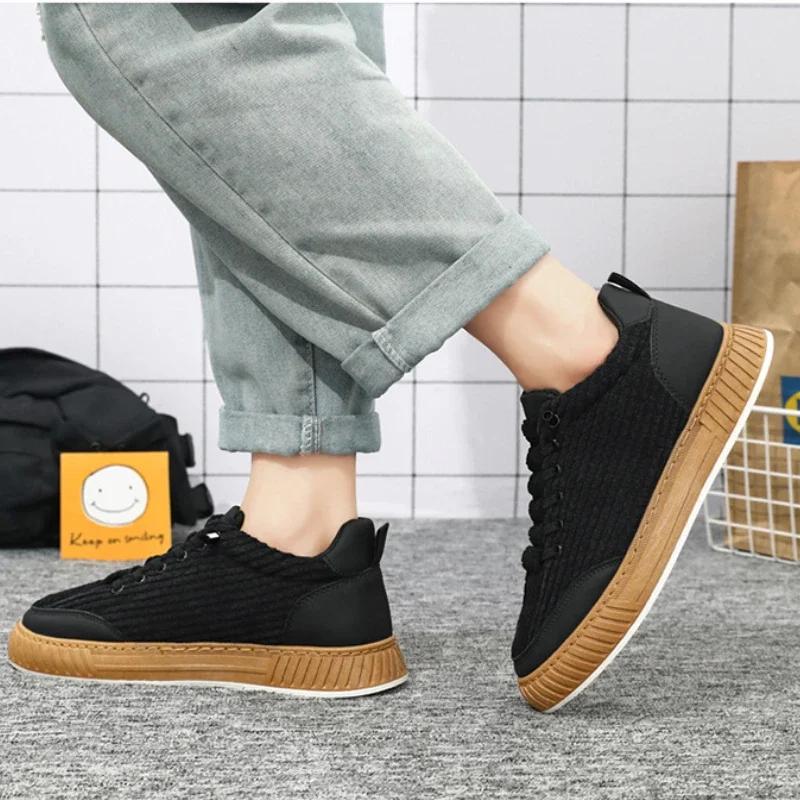 Autumn Canvas Shoes for Men Fashion Men Casual Shoes Comfortable Breathable Male Flats New Outdoor Versatile Men's Leisure Shoes