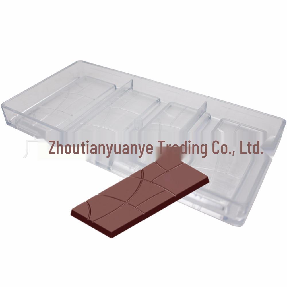 In Stock: 4-Cavity Rectangular Chocolate Mold - Baking Supply