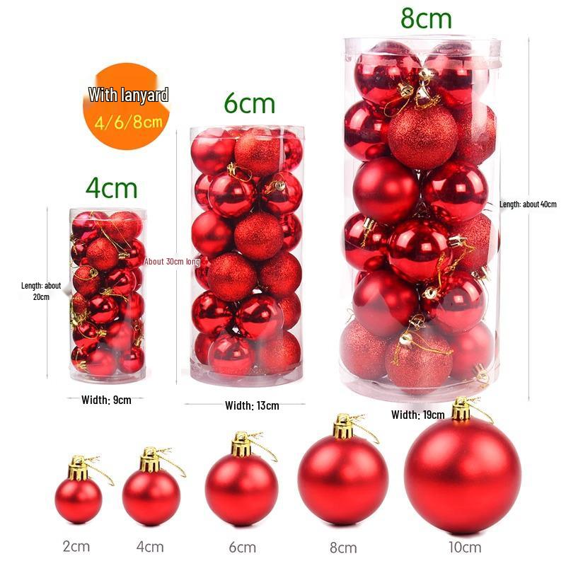 5cm Christmas Ornament Set: Electroplated Plastic Hanging Balls