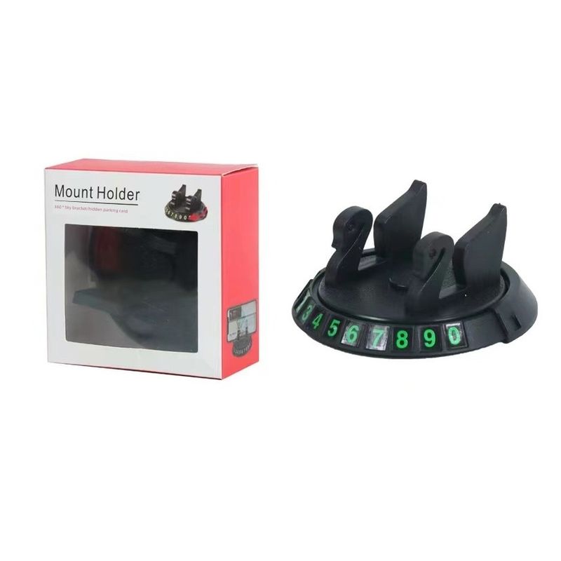 Car Interior Dashboard Mobile Phone Holder, Rotating Phone Stand, Multifunctional Cartoon Temporary Parking Number Plate All models are universal Generation