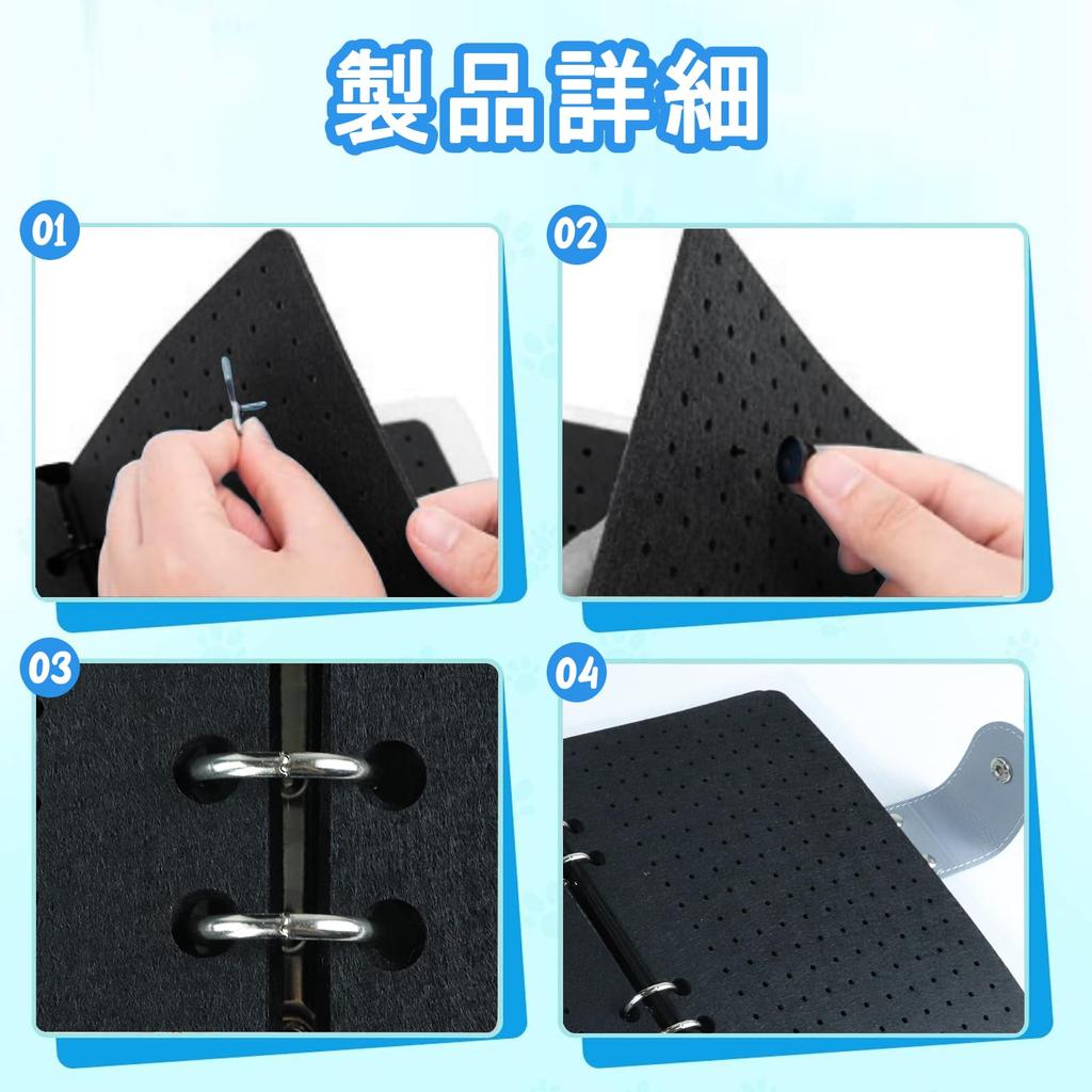 Pin Display Abzeichen Display Pin Aufbewahrungsdatei mit wasserdichtem klarem PVC Emaille 8 Halter bis zu 350 und Ohrring-Organizer Buchhalter, Ordner, Einband,