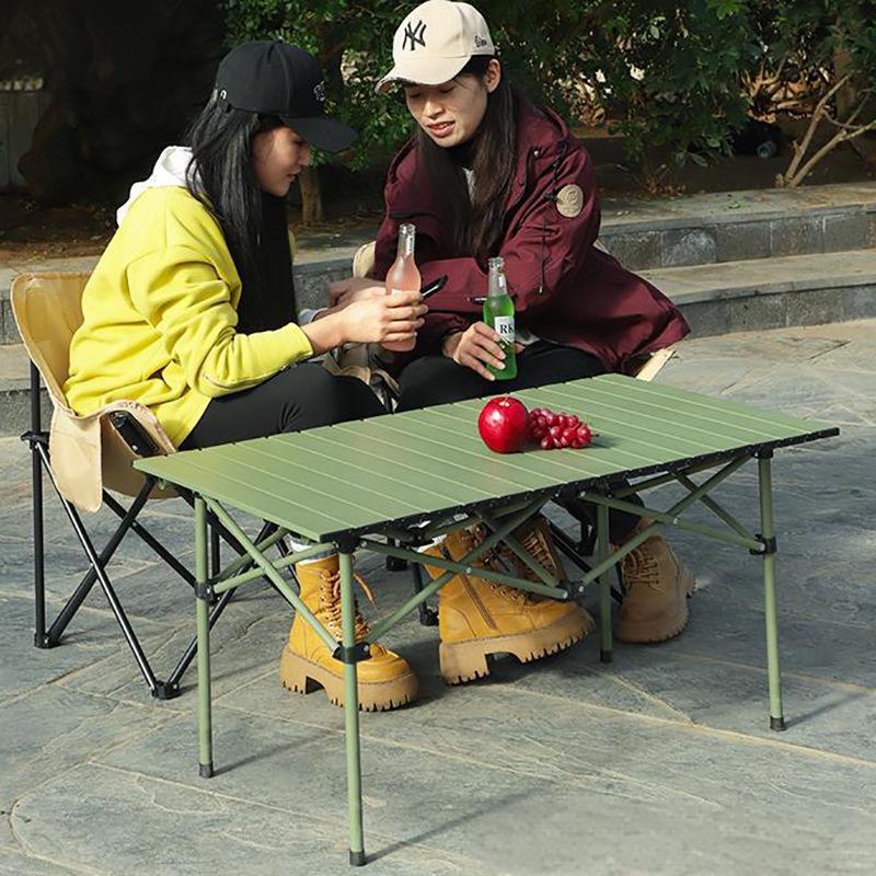 Portable Folding Camping Table - Lightweight Roll-Up for Picnic, Cooking, BBQ, and Outdoor Use