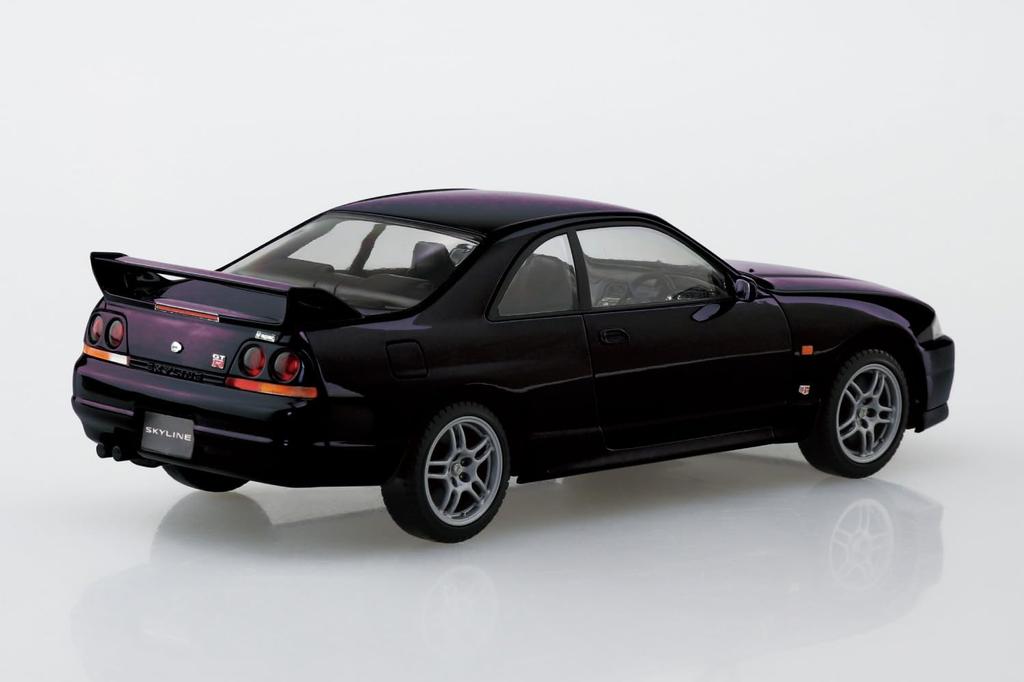 Aoshima Bunka Kyozai Maßstab 1/32 Rakupla Snap Kit Nr.. 21-MP Nissan R33 Skyline GT-R Mitternachtspurpur Vorgefärbter Kunststoffmodellbausatz (Automobil)