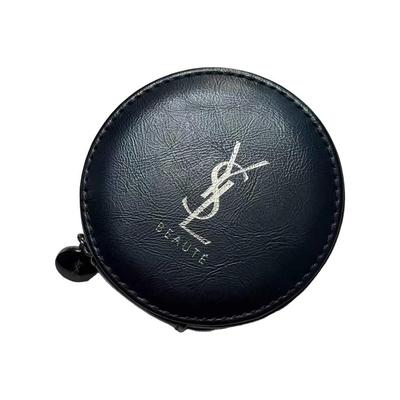 Powder Compact Case for Easy Storage-Black-PVC-Round-Suitable for Daily Use, Commuting, and Parties