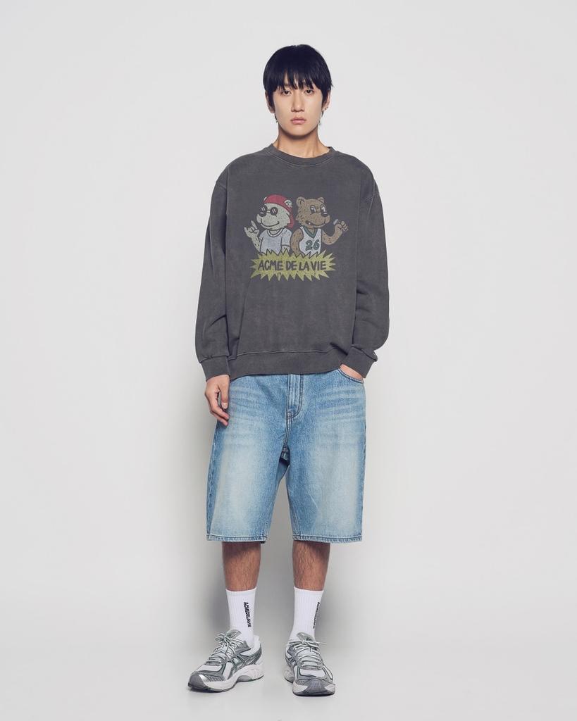 ACME DE LA VIE Rock And Roll Ac Bear Pigment Sweatshirt (2 Color)
