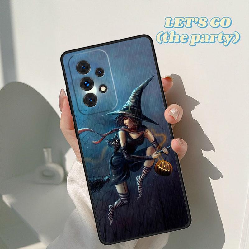 Halloween Moon Witch Horror phone case For Samsung Galaxy A42 A31 A40 A51 A71 A32 A80 A91 A52 A72 A20 A21S A50 A70 A11 A12 Cover