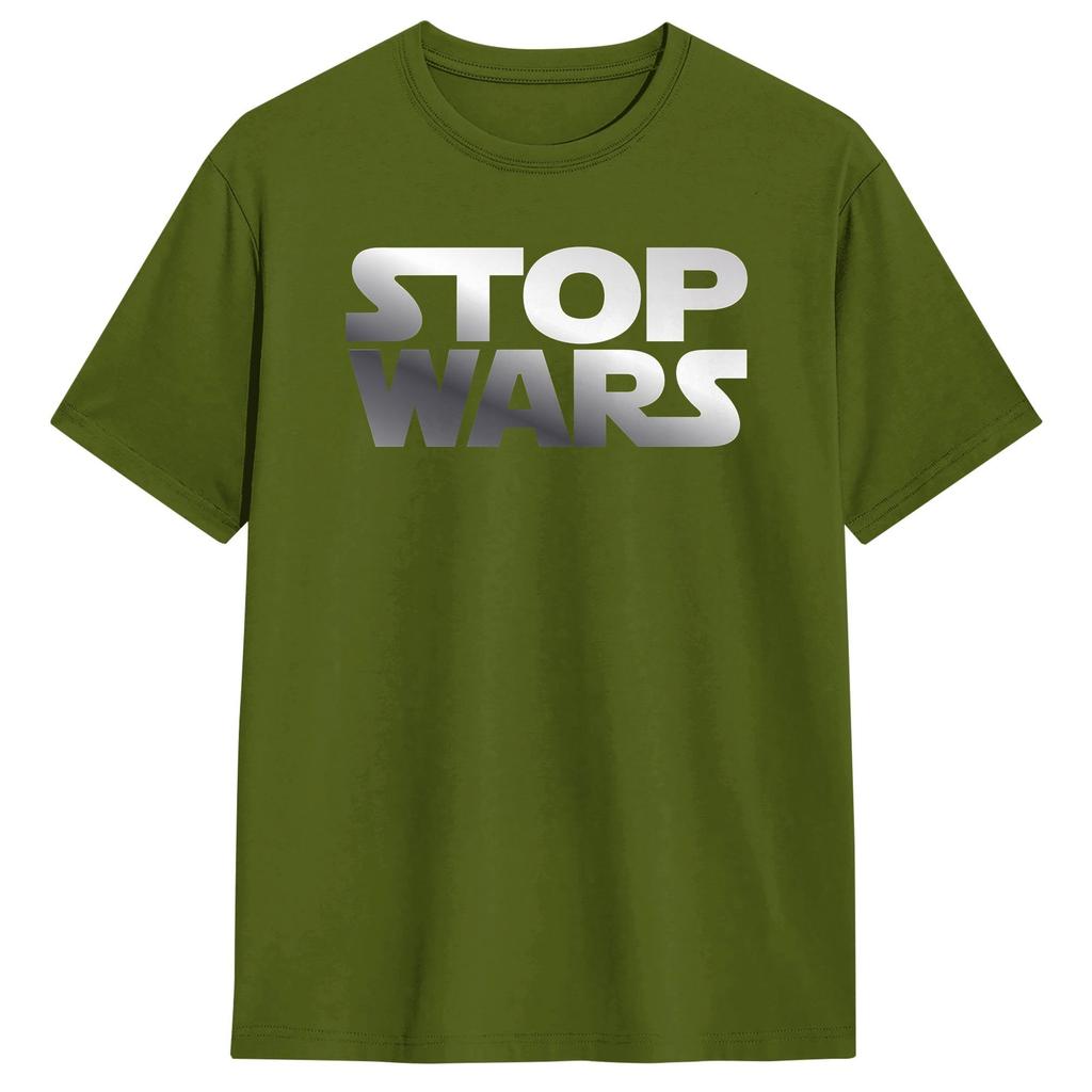 Stop Wars TShirt Summer Y2K Funny TShirts Cotton Hip Hop Tee Shirt For Unisexs Printed Tees
