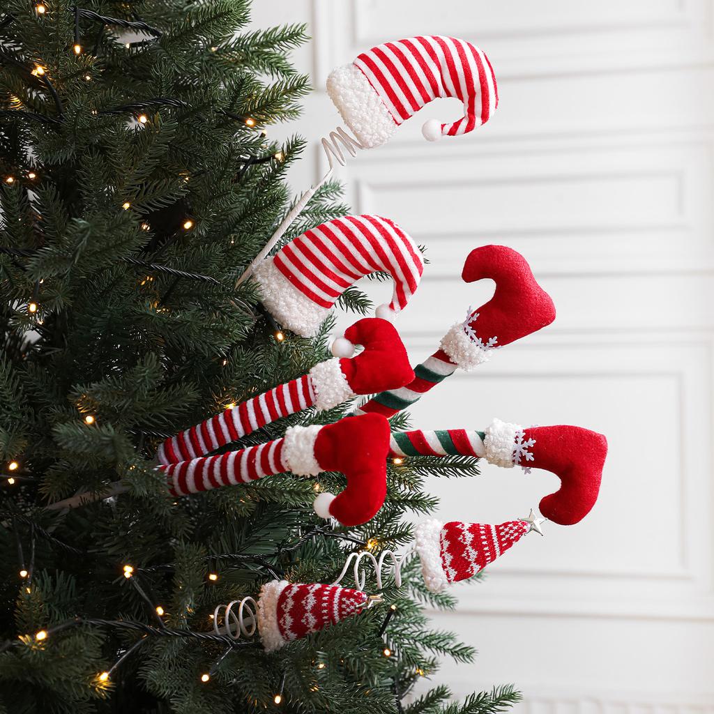 Funny Christmas Elf Legs Christmas Tree Pendant Plastic Santa Elf Legs Hanging Ornaments Home Christmas Decoration