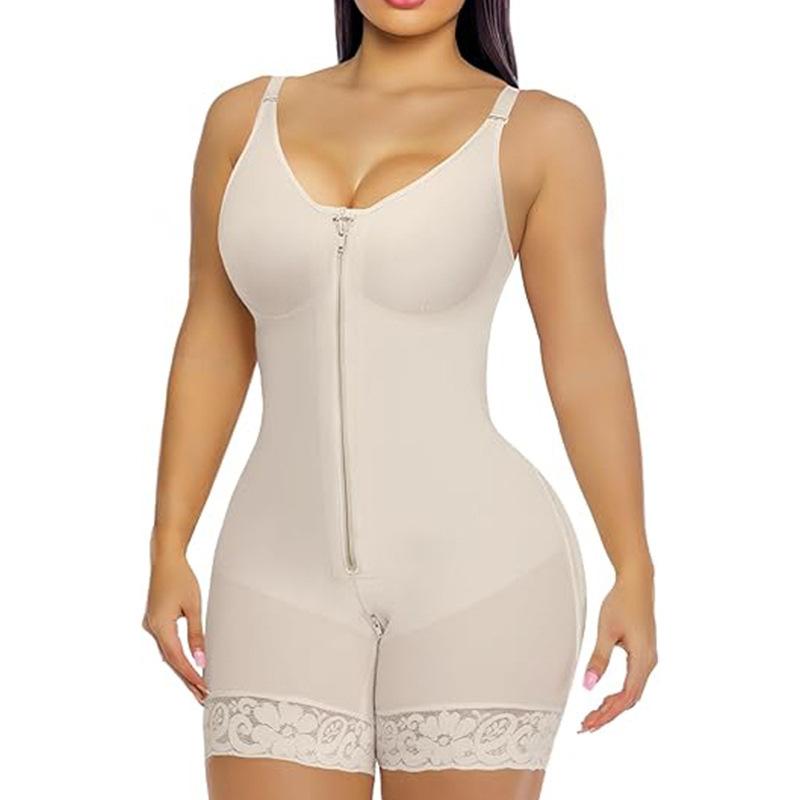 Shapewear Bodysuit Zipper Crotch Buckle Waist Trainer Butt Lift Plus Size