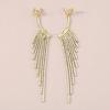 Simple Popular Earrings Tassel Design Shiny Rhinestone Comfortable To Wear Versatile Stylish Earrings