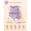 Women's Simple Solid Color High-Waist Breathable Mesh Triangle Panties with Crisscross Texture Design, Tummy Control, Butt Lifting, Seamless Shaping