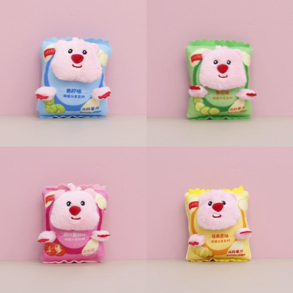 Cute Bear Keychain Cartoon Girl Backpack Decoration Hanging Plush Doll Gift