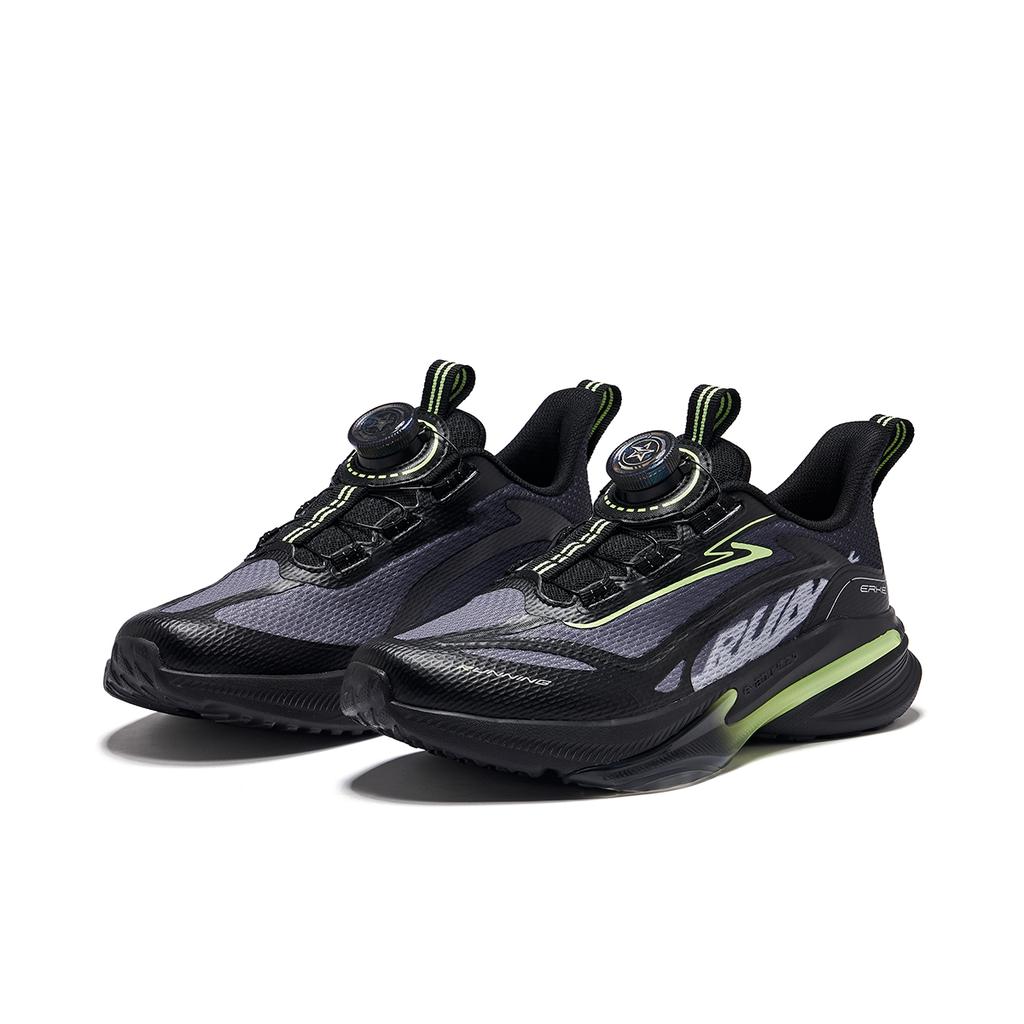 Erke Childrens Shadow 3 Magic Rotation Technology Fluorescent Line Gradient Test Running Shoes Kids sneaker Gray Black 65125303040-102