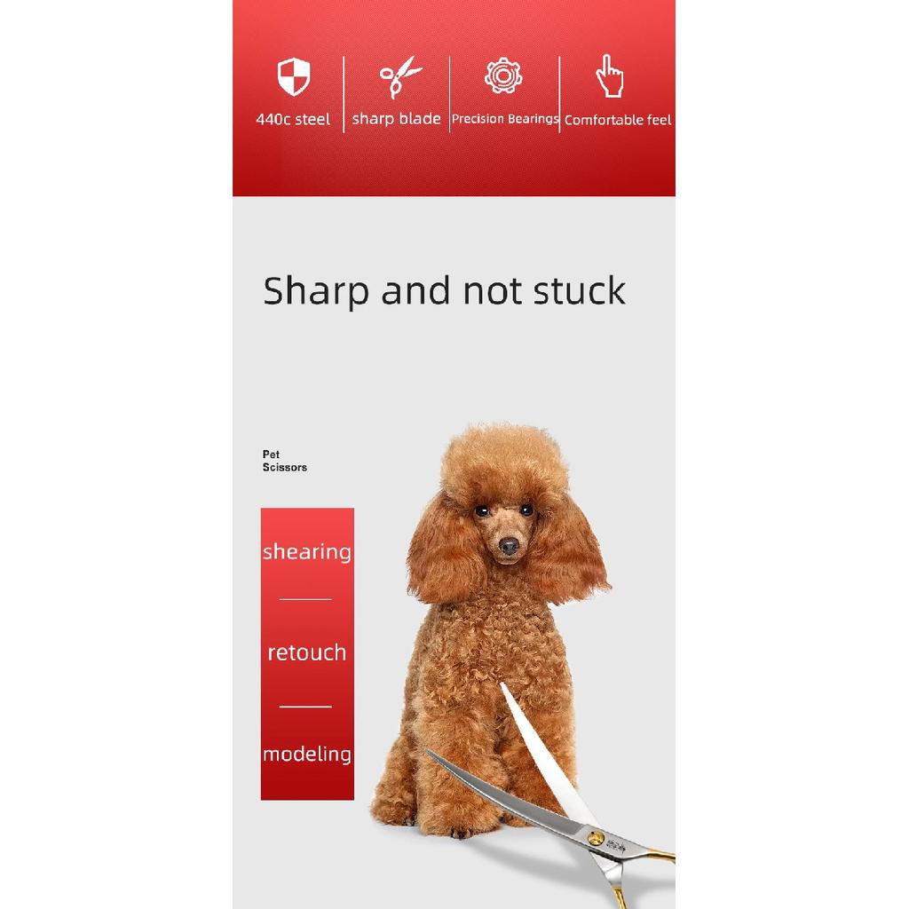 Sakura Dance Professional Pets Scissors Grooming Set for Dogs - High-End Japan 440C Professional Specific Shearing