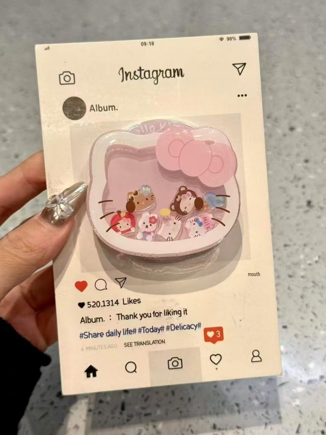 Shake Joy Phone Holder: Magnetic Airbag Bracket with Acrylic Keychain Airbag Bracket Version
