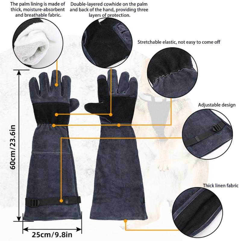 Thickened Gloves For Dog Cats Bird Prevention With Enhancing Grip And Flexibility