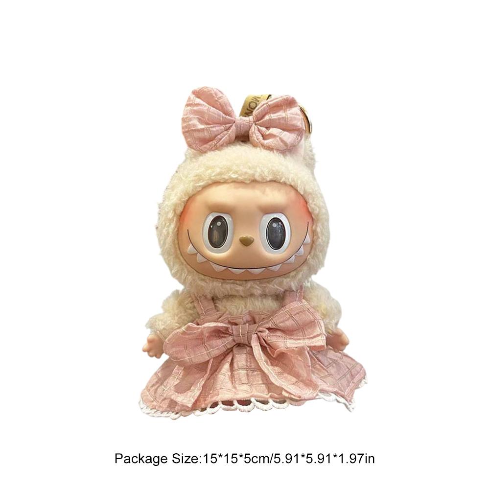 17cm Mini Doll's Clothes For Korea Kpop Labubu V1 V2 Idol Dolls Cute Decoration Macaron Clothing Gift Outfit Accessories