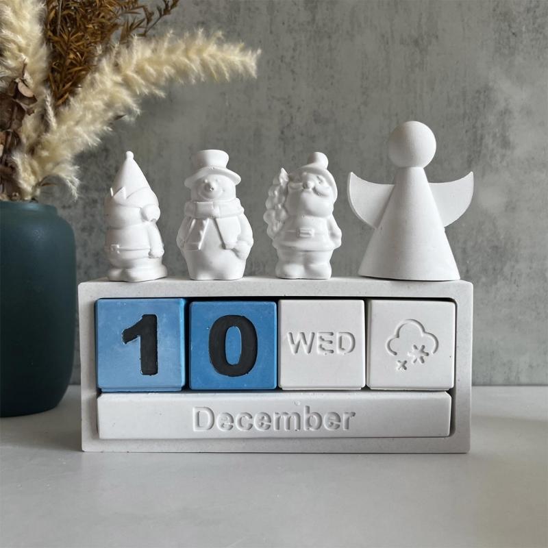 Practical Sturdy Silicone Craft Molds Home Accessory for Calendar Candle Holders Easy Release Daily Decoration